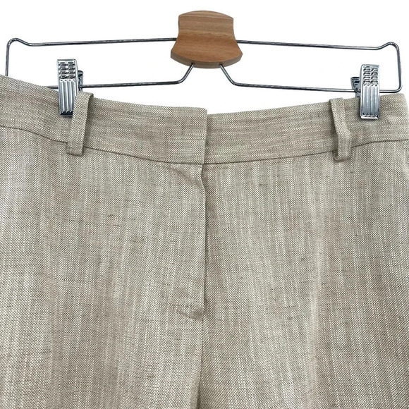 St. John Sport Khaki Cuffed Trouser Pants Linen Blend Size‎ 8 - Picture 2 of 7